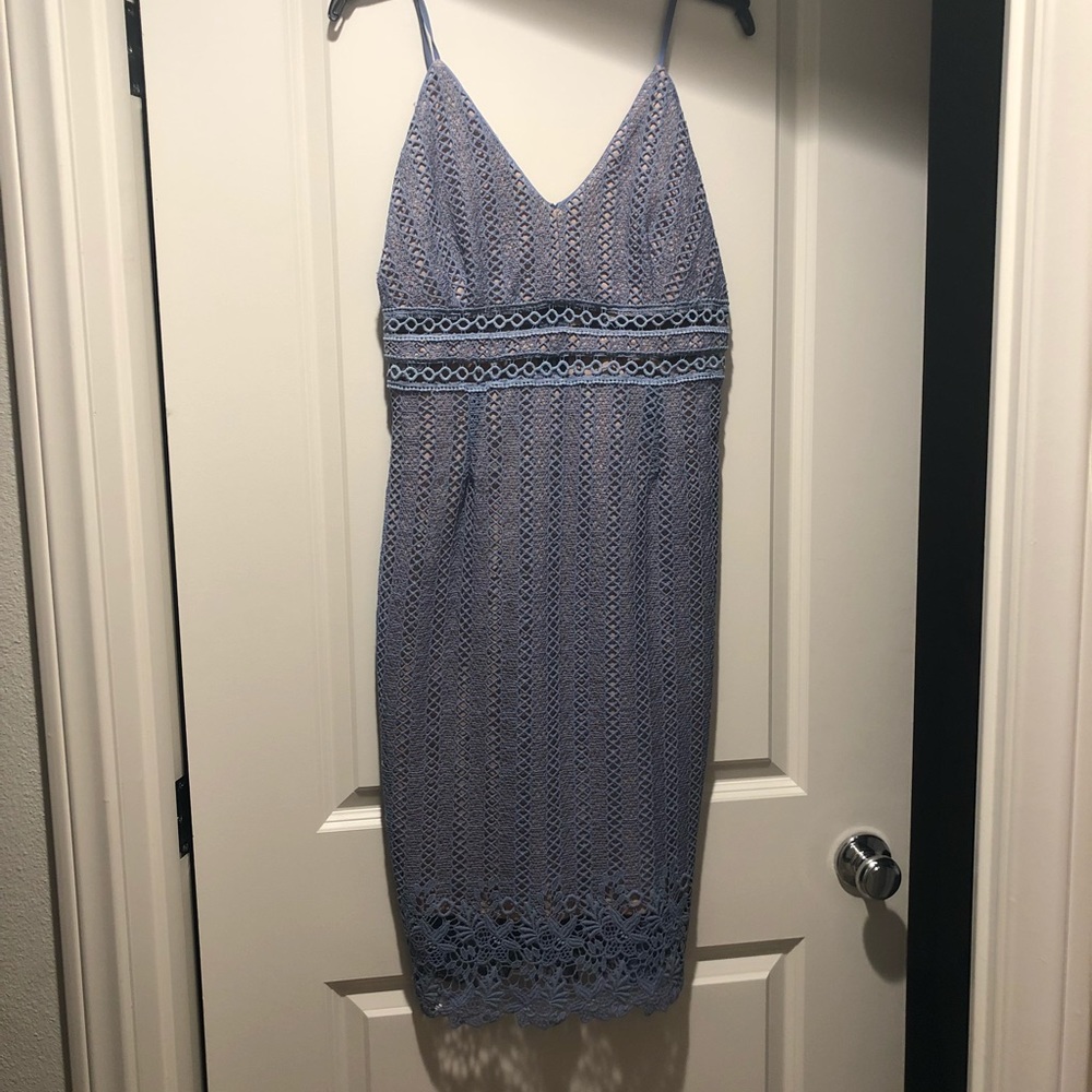Babyblue crochet dress